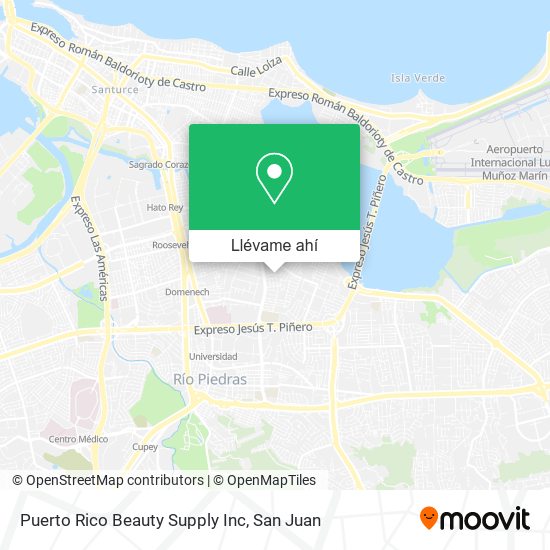 Mapa de Puerto Rico Beauty Supply Inc