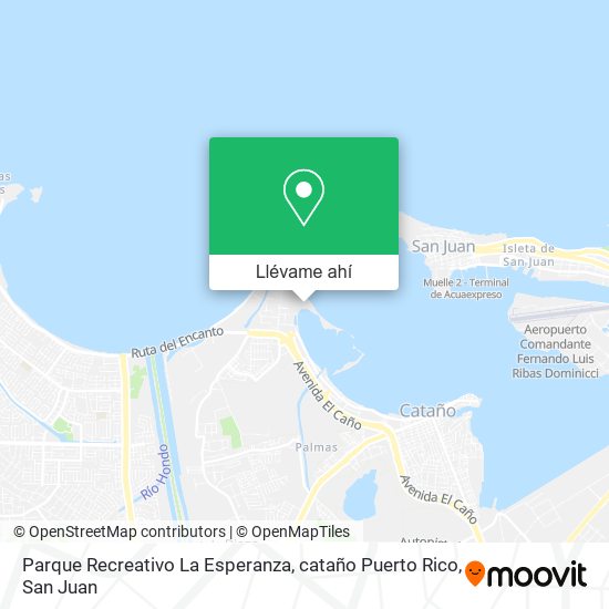 Mapa de Parque Recreativo La Esperanza, cataño Puerto Rico