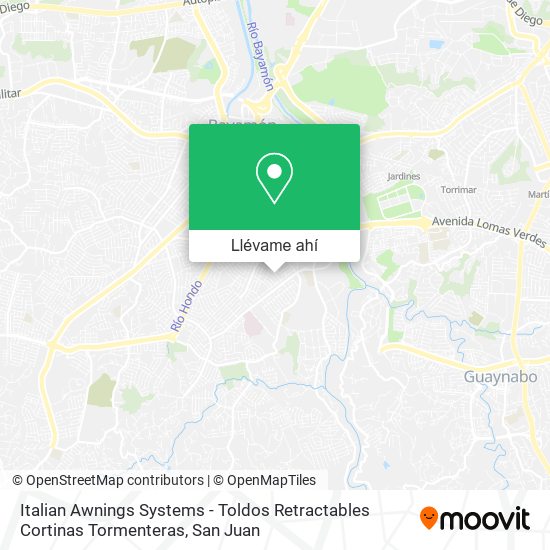 Mapa de Italian Awnings Systems - Toldos Retractables Cortinas Tormenteras