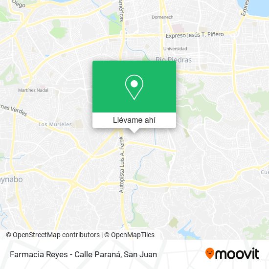 Mapa de Farmacia Reyes - Calle Paraná