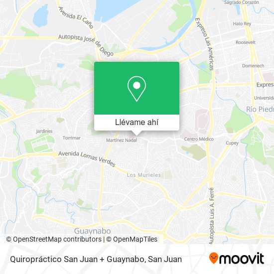 Mapa de Quiropráctico San Juan + Guaynabo