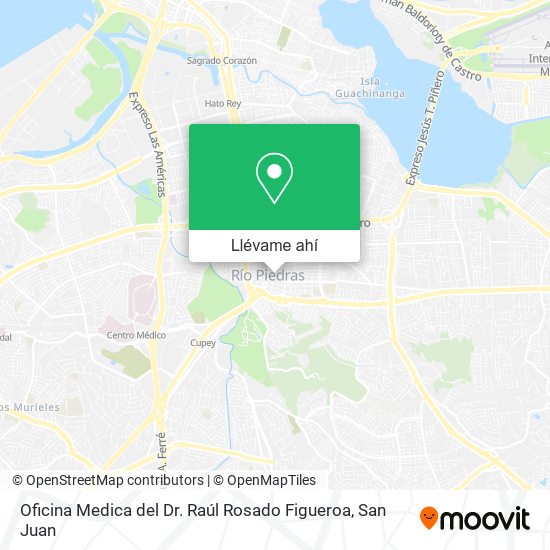 Mapa de Oficina Medica del Dr. Raúl Rosado Figueroa