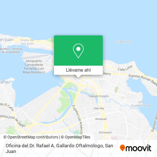 Mapa de Oficina del Dr. Rafael A. Gallardo Oftalmólogo