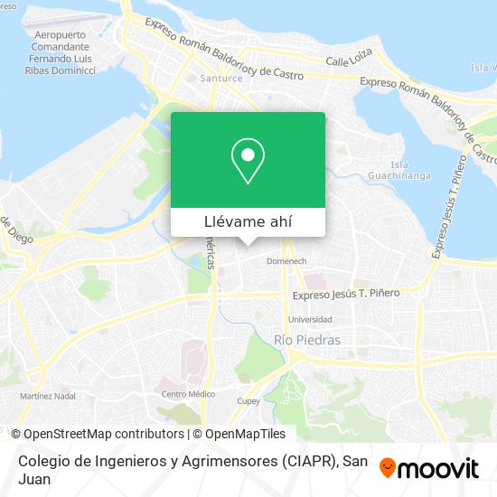 Mapa de Colegio de Ingenieros y Agrimensores (CIAPR)
