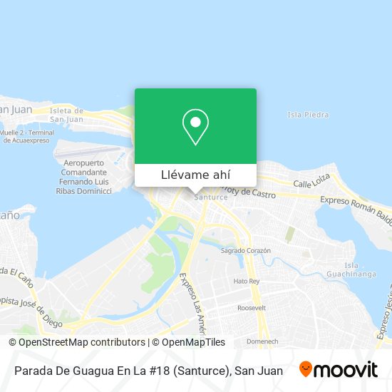 Mapa de Parada De Guagua En La #18 (Santurce)