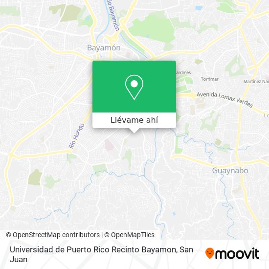 Mapa de Universidad de Puerto Rico Recinto Bayamon