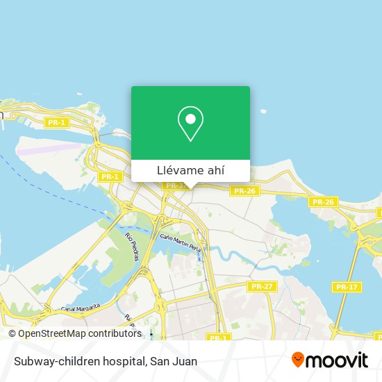 Mapa de Subway-children hospital