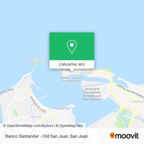 Mapa de Banco Santander - Old San Juan