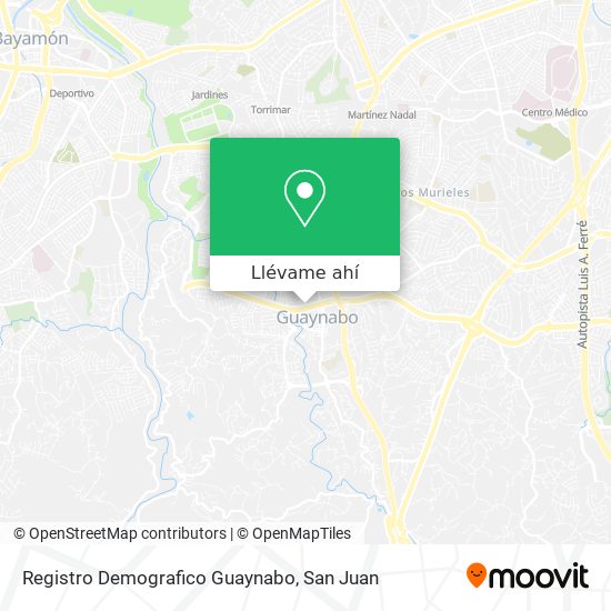 Mapa de Registro Demografico Guaynabo