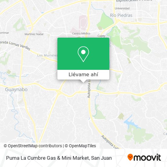 Mapa de Puma La Cumbre Gas & Mini Market