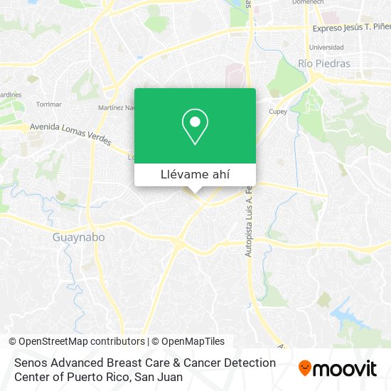 Mapa de Senos Advanced Breast Care & Cancer Detection Center of Puerto Rico