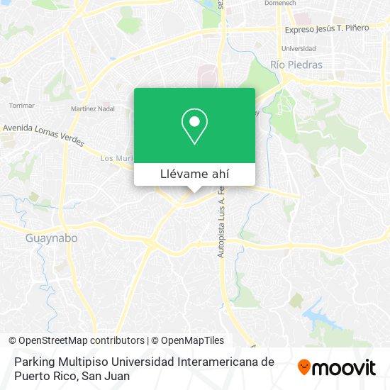 Mapa de Parking Multipiso Universidad Interamericana de Puerto Rico