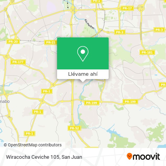 Mapa de Wiracocha Ceviche 105