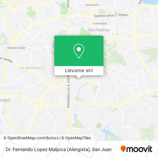 Mapa de Dr. Fernando Lopez Malpica (Alergista)