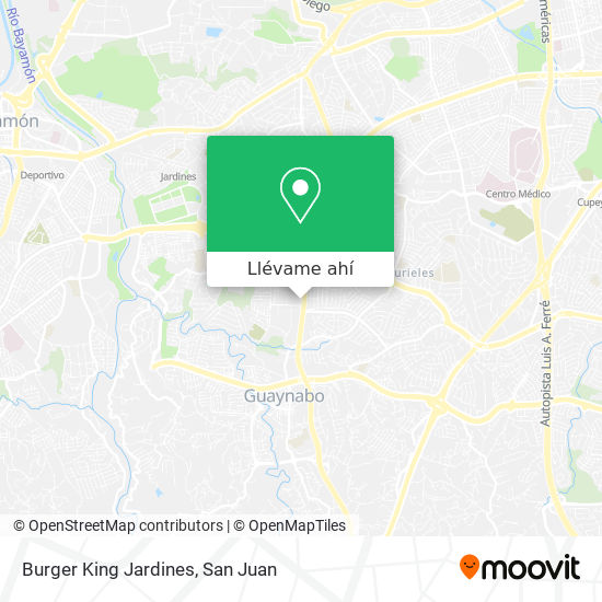 Mapa de Burger King Jardines