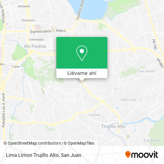 Mapa de Lima Limon Trujillo Alto