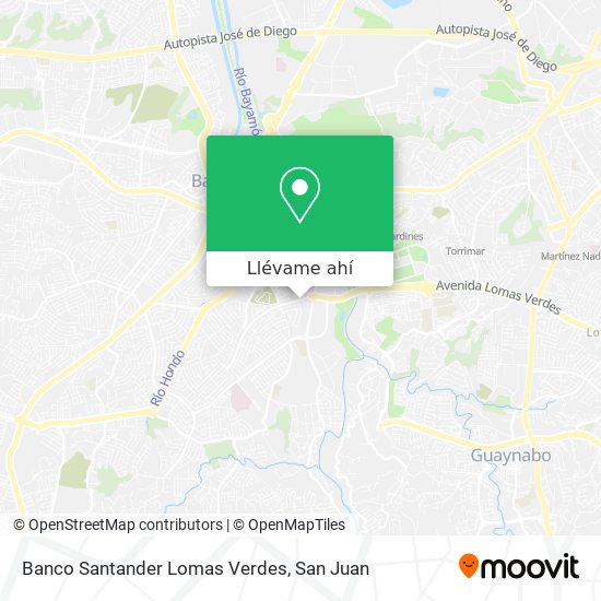 Mapa de Banco Santander Lomas Verdes