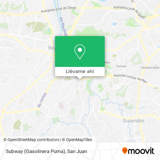 Mapa de Subway (Gasolinera Puma)