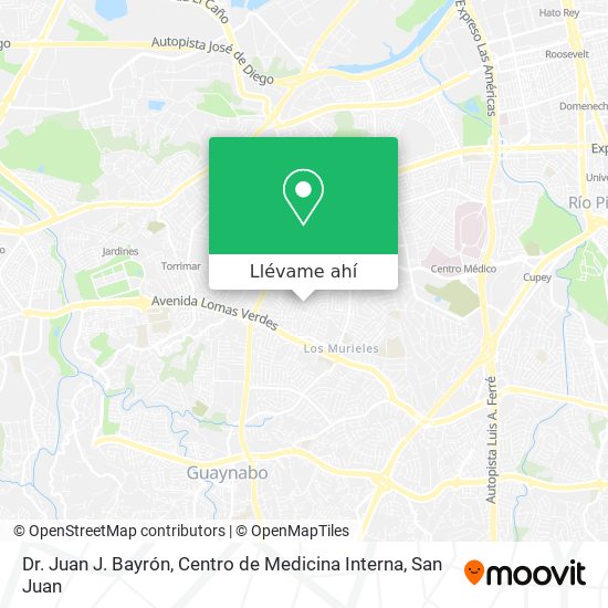 Mapa de Dr. Juan J. Bayrón, Centro de Medicina Interna