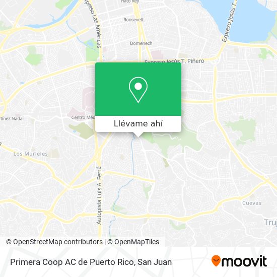Mapa de Primera Coop AC de Puerto Rico