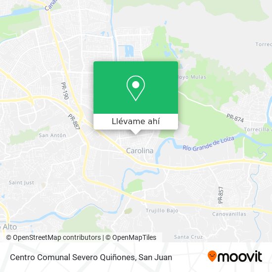 Mapa de Centro Comunal Severo Quiñones