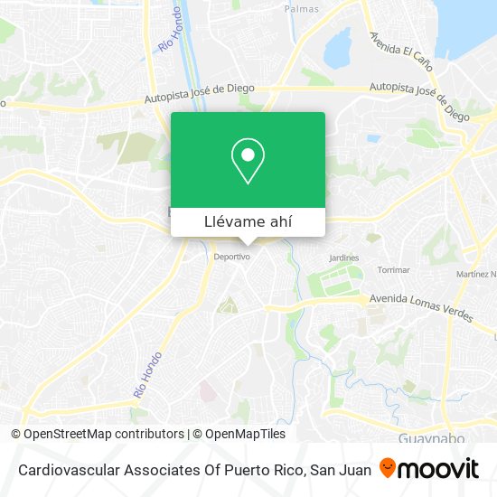 Mapa de Cardiovascular Associates Of Puerto Rico