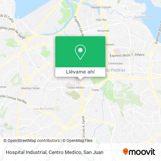 Mapa de Hospital Industrial, Centro Medico