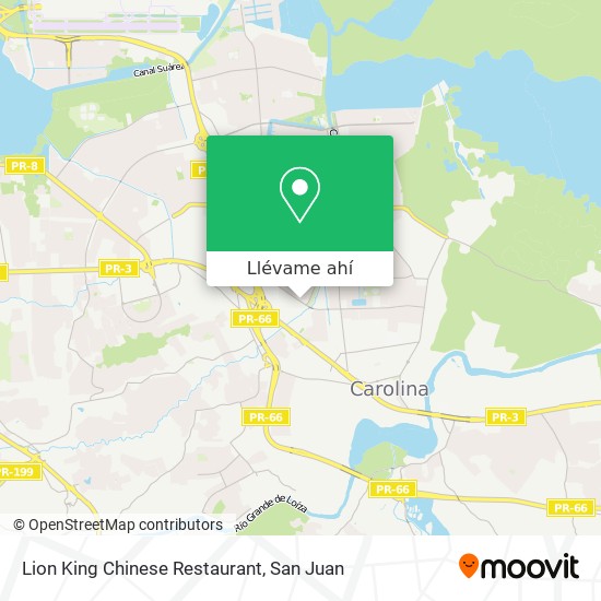 Mapa de Lion King Chinese Restaurant