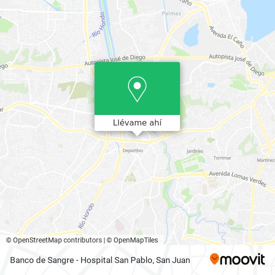 Mapa de Banco de Sangre - Hospital San Pablo