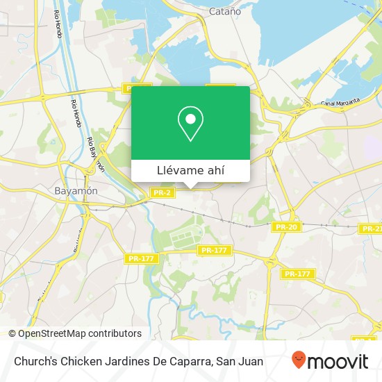 Mapa de Church's Chicken Jardines De Caparra