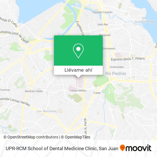 Mapa de UPR-RCM School of Dental Medicine Clinic