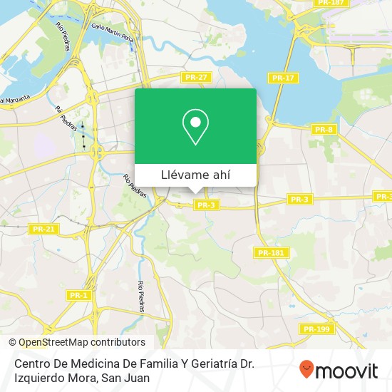 Mapa de Centro De Medicina De Familia Y Geriatría Dr. Izquierdo Mora