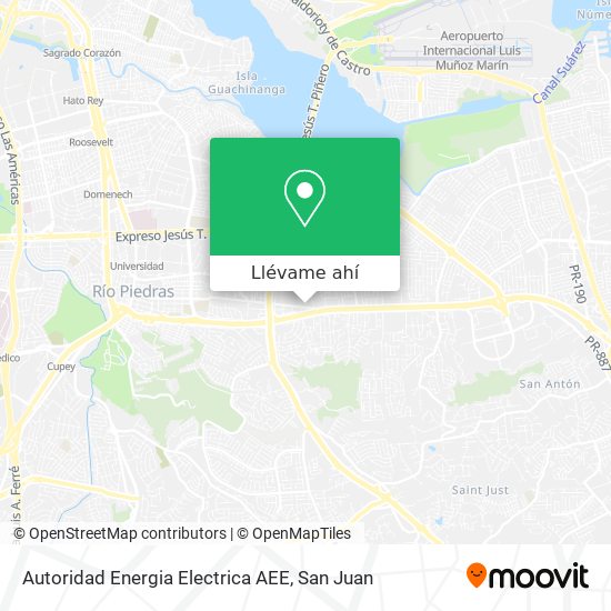 Mapa de Autoridad Energia Electrica AEE