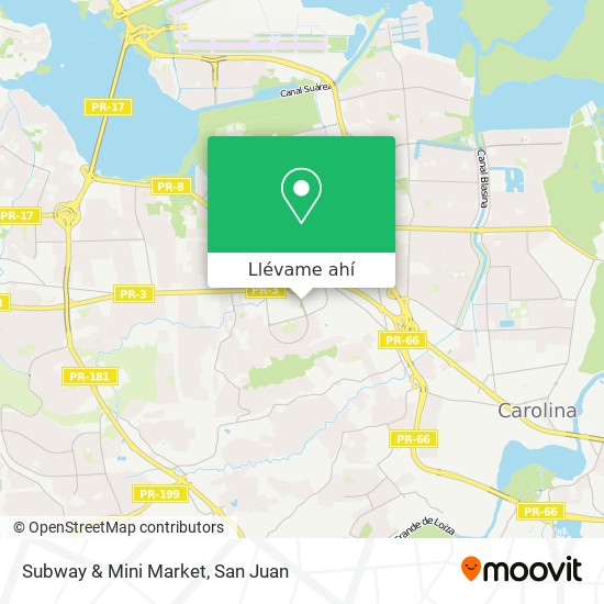 Mapa de Subway & Mini Market