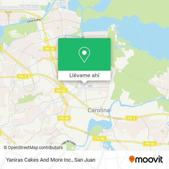 Mapa de Yaniras Cakes And More Inc.
