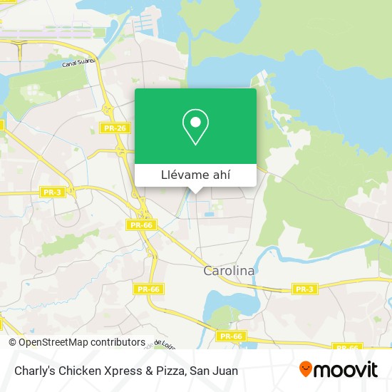 Mapa de Charly's Chicken Xpress & Pizza