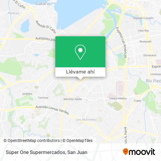 Mapa de Súper One Supermercados