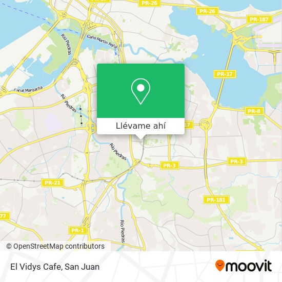 Mapa de El Vidys Cafe