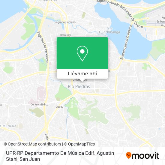 Mapa de UPR-RP Departamemto De Mùsica Edif. Agustin Stahl