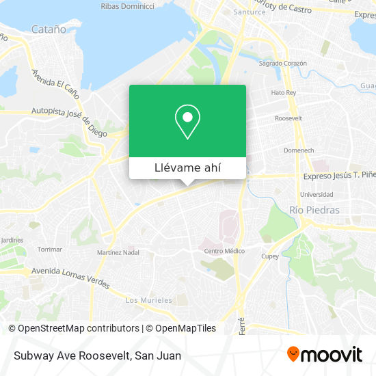 Mapa de Subway Ave Roosevelt