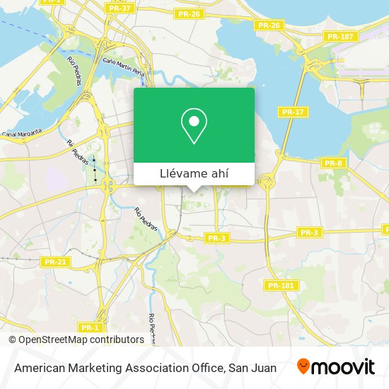 Mapa de American Marketing Association Office