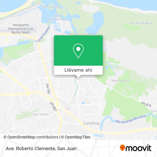 Mapa de Ave. Roberto Clemente