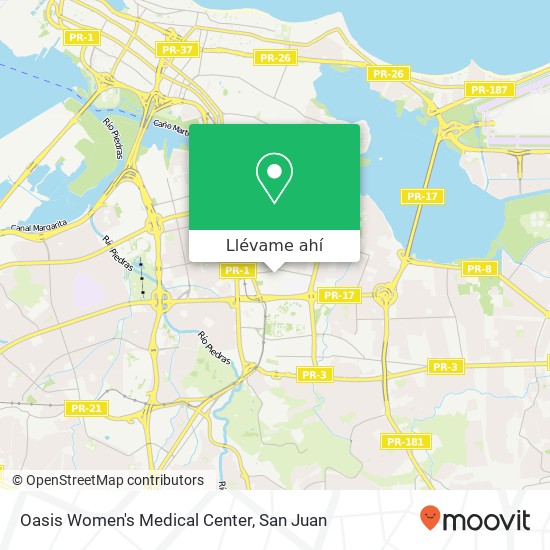 Mapa de Oasis Women's Medical Center