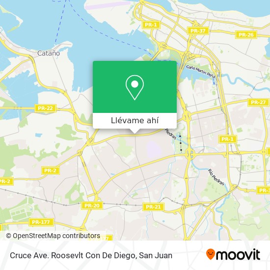 Mapa de Cruce Ave. Roosevlt Con De Diego