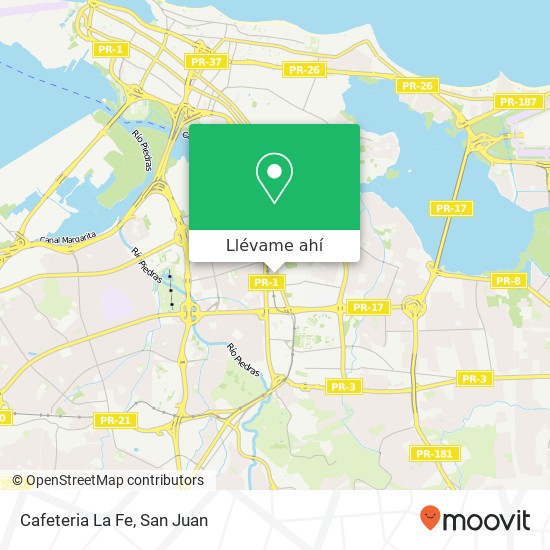 Mapa de Cafeteria La Fe