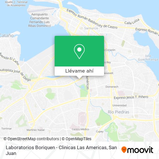 Mapa de Laboratorios Boriquen - Clinicas Las Americas