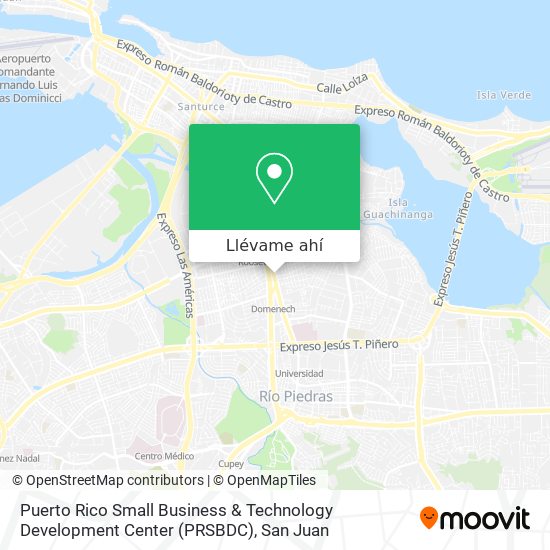 Mapa de Puerto Rico Small Business & Technology Development Center (PRSBDC)