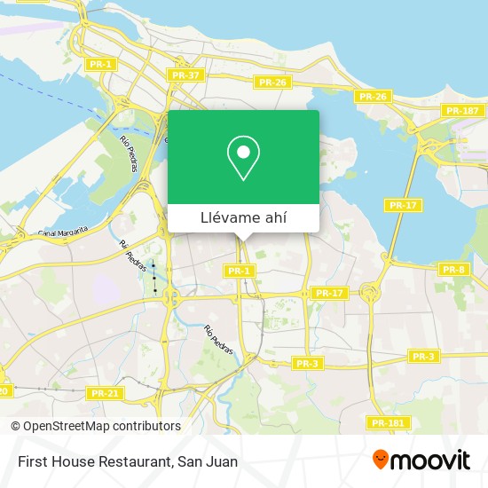Mapa de First House Restaurant