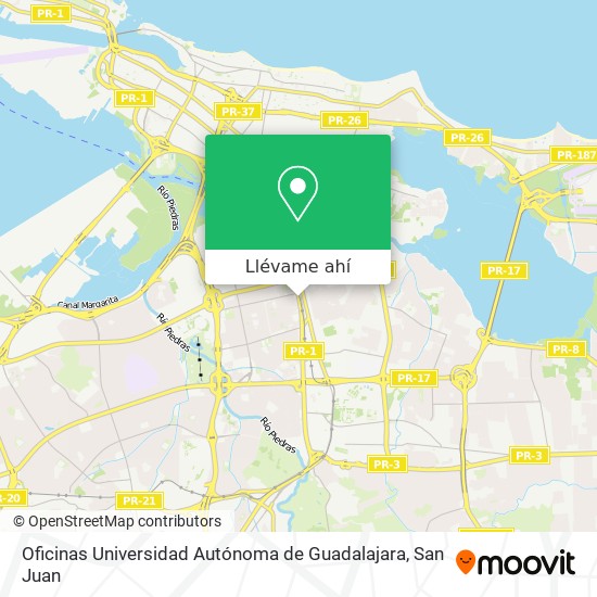 Mapa de Oficinas Universidad Autónoma de Guadalajara