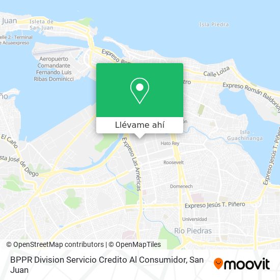Mapa de BPPR Division Servicio Credito Al Consumidor